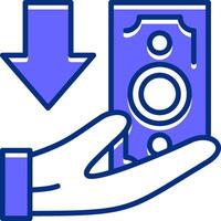 Cashback Filled Slip Style Icon vector