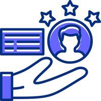 Customer Satisfaction Filled Slip Style Icon vector