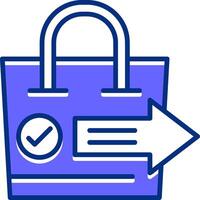 Checkout Filled Slip Style Icon vector