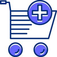 Add to Cart Filled Slip Style Icon vector