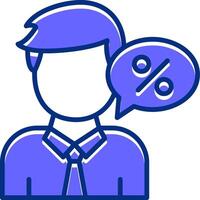 Tax advisor Filled Slip Style Icon vector