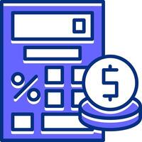 Loan calculator Filled Slip Style Icon vector