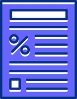 Tax forms Filled Slip Style Icon vector