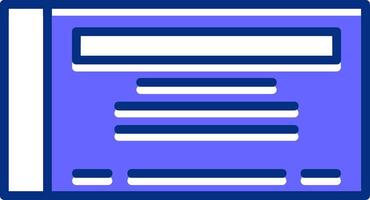 Checkbook Filled Slip Style Icon vector