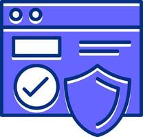 Online security Filled Slip Style Icon vector