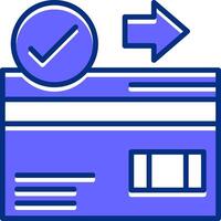 Payment Filled Slip Style Icon vector