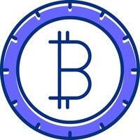 Bitcoin Filled Slip Style Icon vector