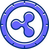 Ripple Filled Slip Style Icon vector