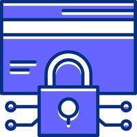 Data encryption Filled Slip Style Icon vector