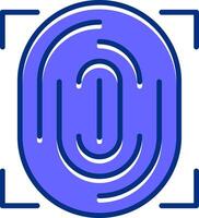 Biometric authentication Filled Slip Style Icon vector