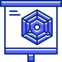 Radar Chart Filled Slip Style Icon vector