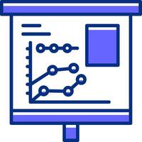 Multiple Trend Chart Filled Slip Style Icon vector