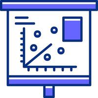 Scatter Plot Filled Slip Style Icon vector