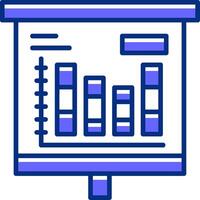 Stacked Bar Chart Filled Slip Style Icon vector