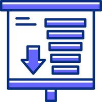Funnel Chart Filled Slip Style Icon vector
