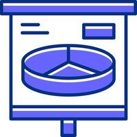 3D Pie Chart Filled Slip Style Icon vector