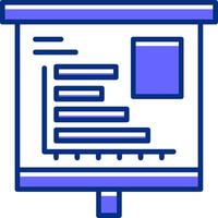 Horizontal Bar Chart Filled Slip Style Icon vector