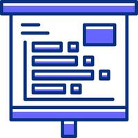 Horizontal Bars showing Filled Slip Style Icon vector