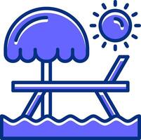 Seashore Filled Slip Style Icon vector