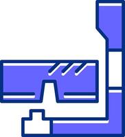 Snorkel Filled Slip Style Icon vector