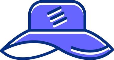 Beach hat Filled Slip Style Icon vector