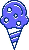 Ice cream cone Filled Slip Style Icon vector
