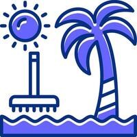 Beach cleanup Filled Slip Style Icon vector