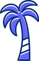 Palm tree Filled Slip Style Icon vector