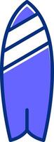 Surfboard Filled Slip Style Icon vector