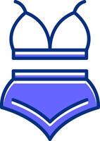Bikini Filled Slip Style Icon vector
