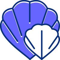 Shell collection Filled Slip Style Icon vector