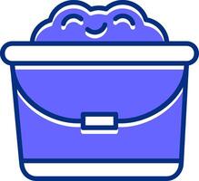 Sand bucket Filled Slip Style Icon vector