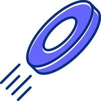 Frisbee Filled Slip Style Icon vector