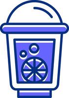 Lemonade Filled Slip Style Icon vector