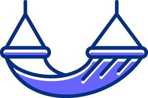 Hammock Filled Slip Style Icon vector