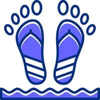Beach walk Filled Slip Style Icon vector