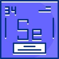 Selenium Filled Slip Style Icon vector