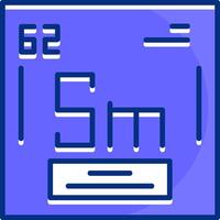 Samarium Filled Slip Style Icon vector