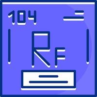 Rutherfordium Filled Slip Style Icon vector