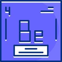 Beryllium Filled Slip Style Icon vector
