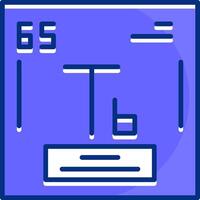 Terbium Filled Slip Style Icon vector