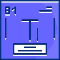 Thallium Filled Slip Style Icon vector