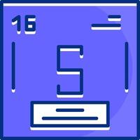 Sulfur Filled Slip Style Icon vector