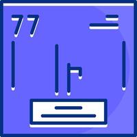 Iridium Filled Slip Style Icon vector