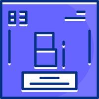 Bismuth Filled Slip Style Icon vector