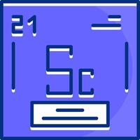 Scandium Filled Slip Style Icon vector