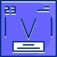 Vanadium Filled Slip Style Icon vector
