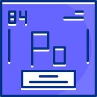 Polonium Filled Slip Style Icon vector