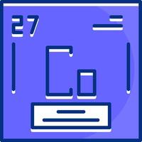 Cobalt Filled Slip Style Icon vector