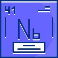 Niobium Filled Slip Style Icon vector